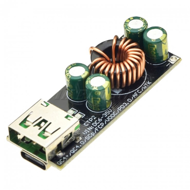 Модуль Понижуючий DC-DC модуль швидкої зарядки QC4.0/PD3.0 SW3518 для Arduino (датчик, плата розширення) для DIY проєктів та навчання