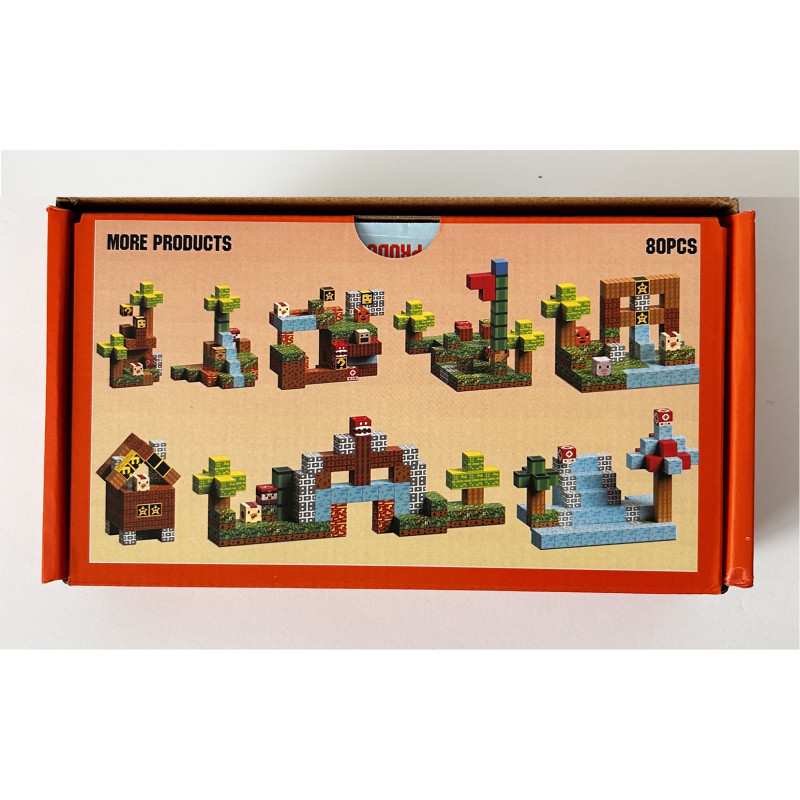 Магнітні кубики-конструктор — 80 деталей