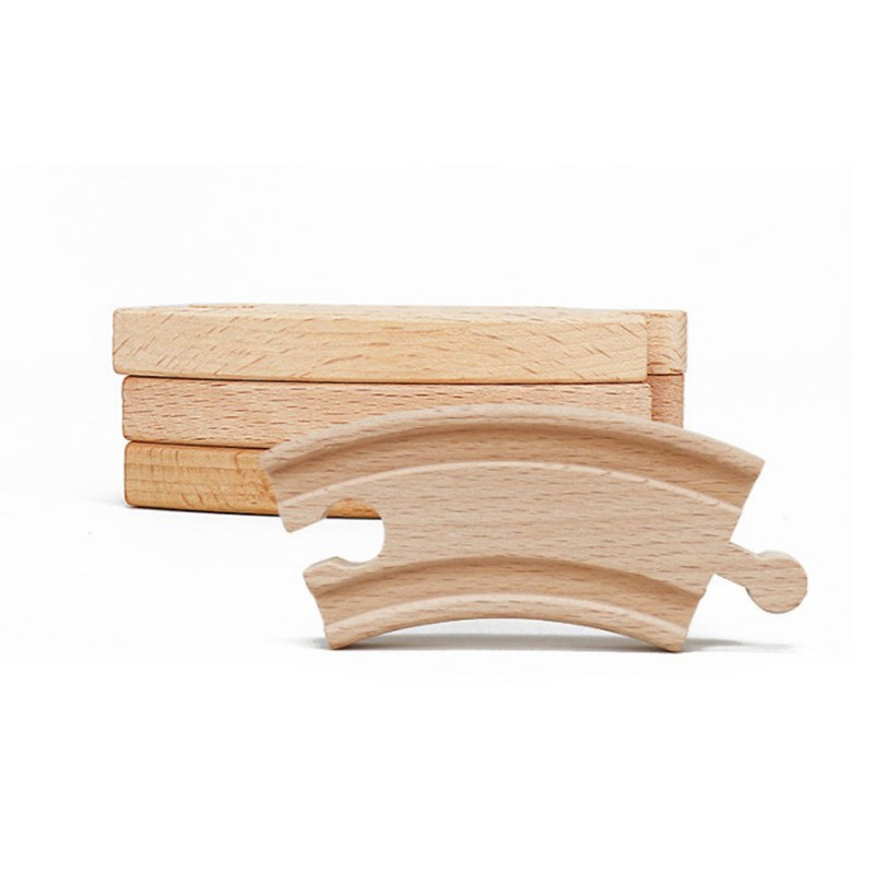 Набір дерев'яних рейок для залізниці Edwone - 50 деталей