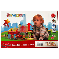 Набір дерев’яних залізничних рейок - 32 деталі