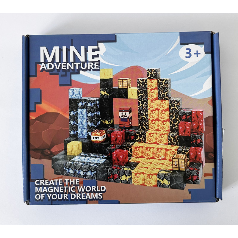 Магнітний конструктор Майнкрафт – 72 деталі