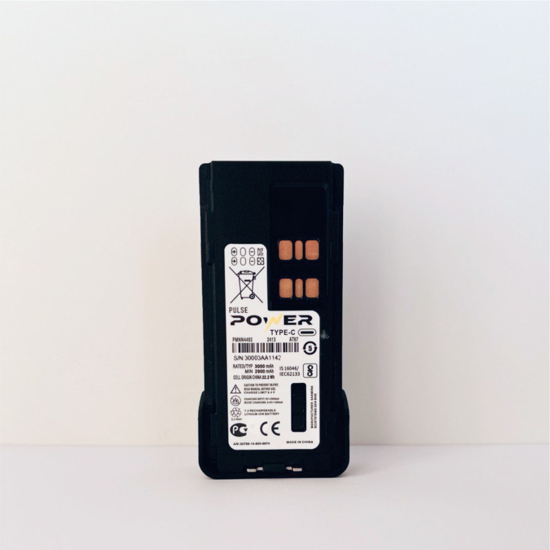 Акумулятор для рації Motorola на 3000mAh з Type-C роз'ємом, DP4801e, DP4400e, DP4401e, DP4601e, DP4800e, DP4801e, XPR3500, PMNN4409BR