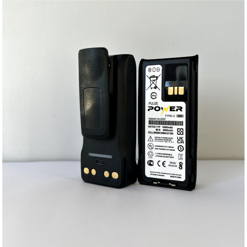 Акумулятор для рації Motorola на 5000 mAh з Type-c розємом для R7a, R7 NKP, R7 FKP, CP250, PR400.