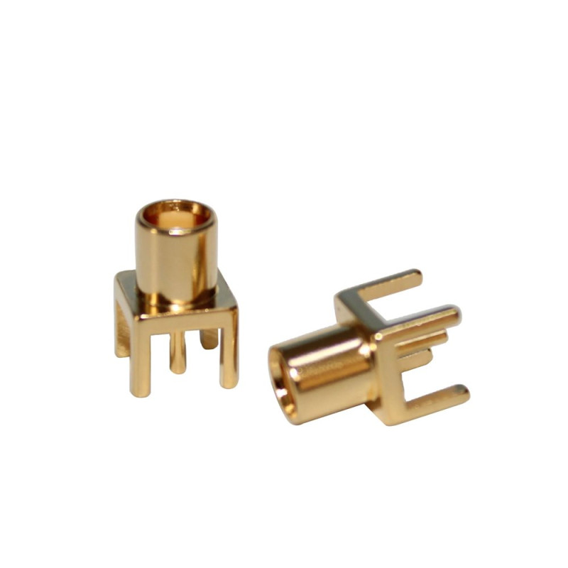 ВЧ коаксіальний роз'єм MCX-KE, прямий, Female мама, на плату (під пайку)