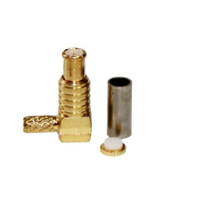 ВЧ коаксіальний роз'єм MCX-C-JW1.5, кутовий, Male папа, під обтиск, для кабелю RG174 / RG316