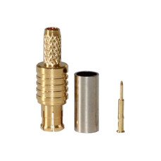 ВЧ коаксіальний роз'єм MCX-C-J1.5, Male папа, під обтиск, для кабелю RG174 / RG316 / RG179