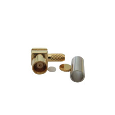 ВЧ коаксіальний роз'єм MCX-C-KW1.5, кутовий, Female мама, під обтиск, для кабелю RG174 / RG316