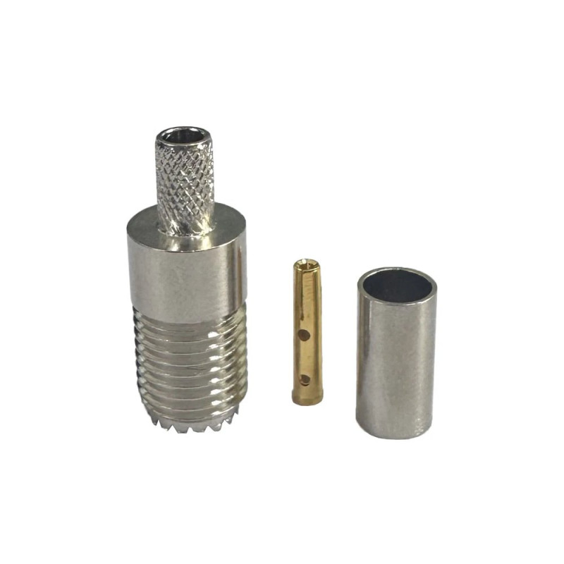 ВЧ роз'єм Mini UHF Female мама Mini-UHF-C-K3 під обтиск для кабелю RG142, RG58