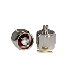 Прямой ВЧ разъём N-Type Male папа N-JB3 для кабеля RG402