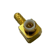 Угловой ВЧ разъём MMBX Male папа MMBX-C-JW1.5 под обжим для кабеля RG316, RG174