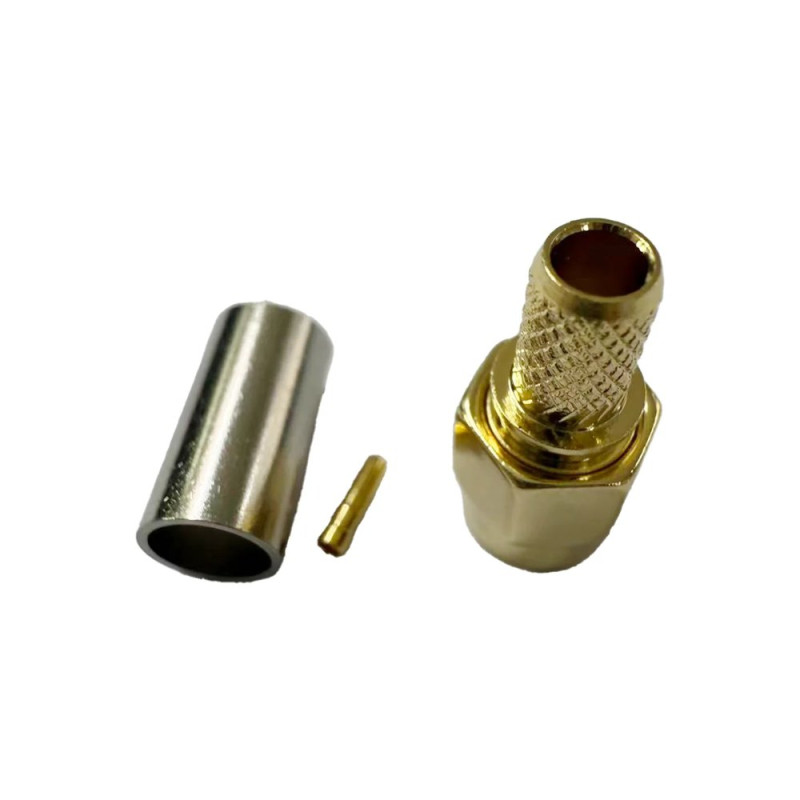 ВЧ коаксіальний роз'єм RP-SMA-C-J3, Male папа, під обтиск, для кабелю RG58