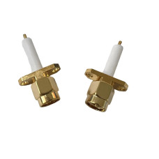 ВЧ коаксіальний роз'єм SMA-JFD, Male папа, фланцевий (2 отвори)