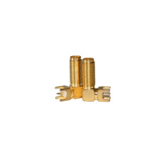 ВЧ коаксіальний роз'єм SMA-KWE-20mm, кутовий, Female мама, на плату (20 мм)