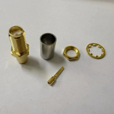 ВЧ коаксіальний роз'єм SMA-C-KY4, Female мама, під обтиск, для кабелю RG59