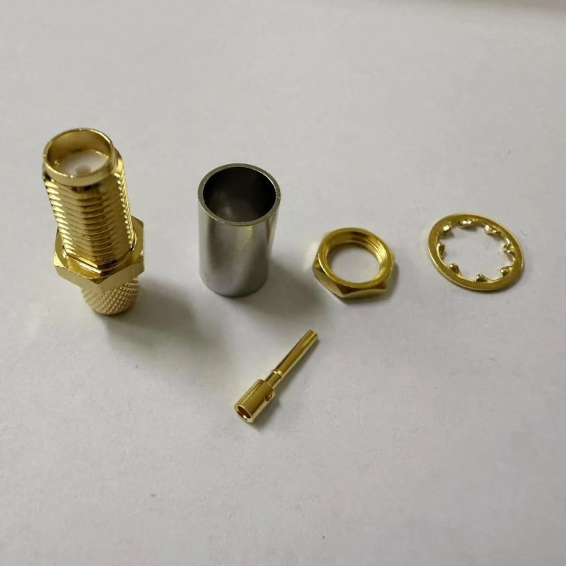 ВЧ коаксіальний роз'єм SMA-C-KY4, Female мама, під обтиск, для кабелю RG59