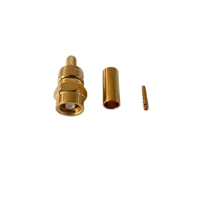 ВЧ коаксіальний роз'єм SMC-C-K1.5, Female мама, під обтиск, для кабелю RG316/RG174