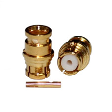 Прямой ВЧ разъём SMP Female мама SMP-KB2 для кабеля RG086, RG405