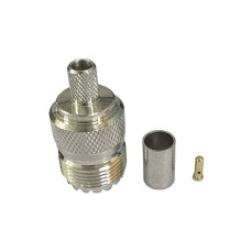 ВЧ разъём UHF (SO-239) Female мама UHF-C-K4 под обжим для кабеля RG59