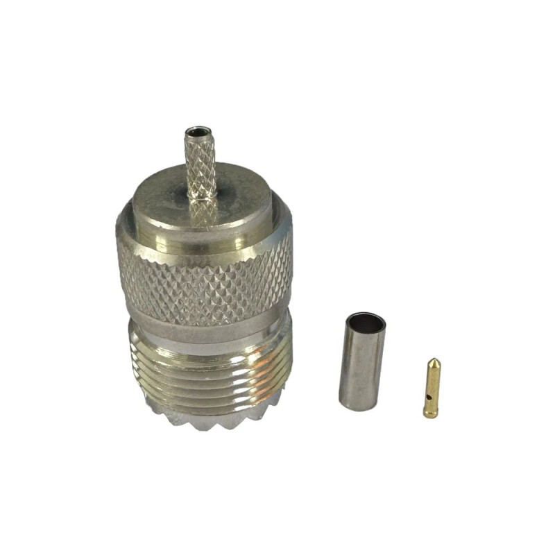 ВЧ роз'єм UHF (SO-239) Female мама UHF-C-K1.5 під обтиск для кабелю RG316