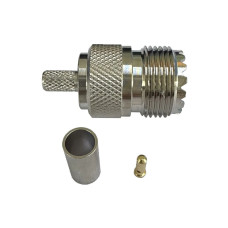 ВЧ разъём UHF (SO-239) Female мама UHF-C-K3 под обжим для кабеля RG58, RG142
