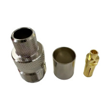 ВЧ разъём UHF (SO-239) Female мама UHF-C-K8 под обжим для кабелей 50-8, 8D-FB