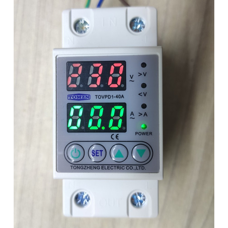 Автомат захисту від перепадів напруги TOMZN TOVP1-40-EC 220V 40A