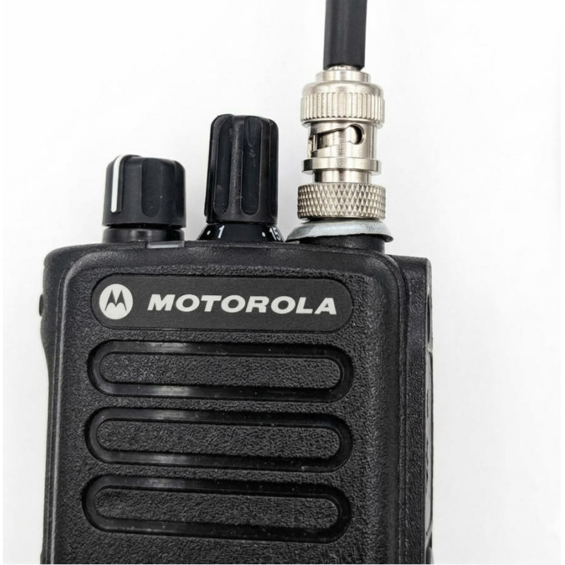 Антенний адаптер, перехідник BNC-female-moto RF, для рацій Motorola DP з кільцем заземлення