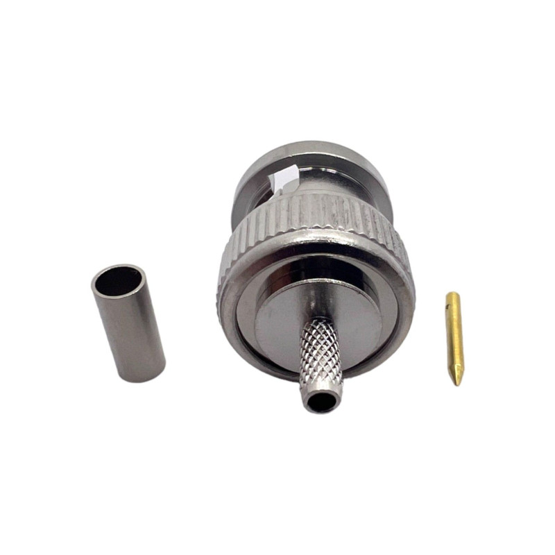 Роз'єм BNC-Male-RG174 на кабель RG174 під обтиск