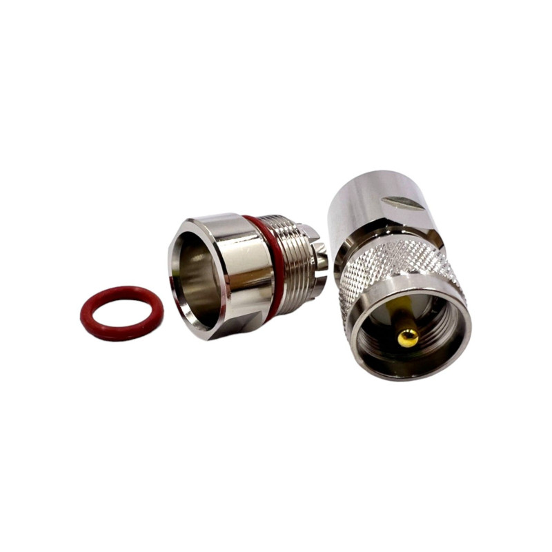 Роз'ємм UHF-Male (PL259) на кабель 1/2" під паяння