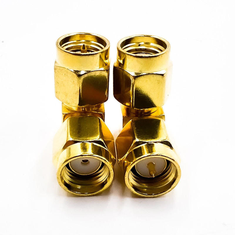 Перехідник SMA-Male - RP-SMA-Male (конектор папа - папа) кутовий