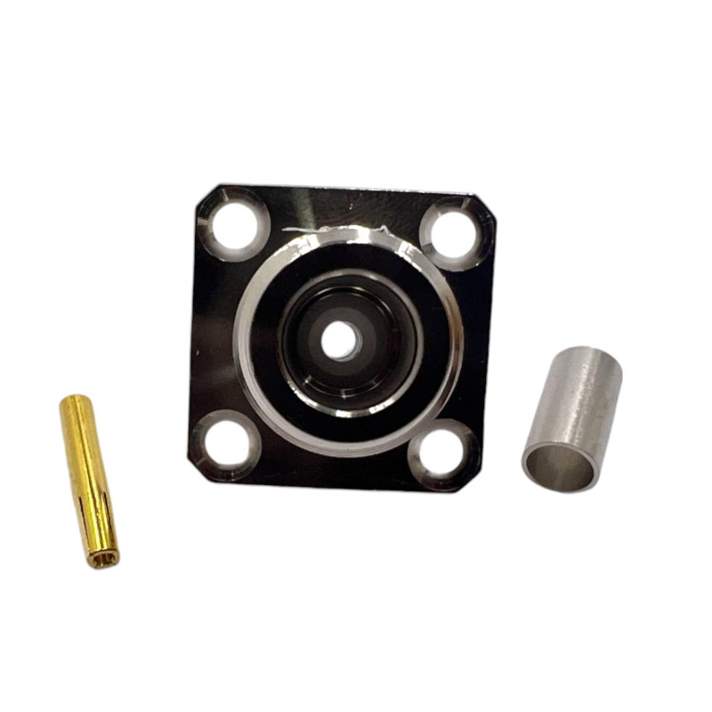 Разъем N-Type-Female мама на кабель RG58 фланцевый