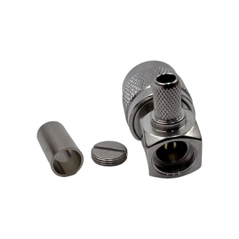 Разъем TNC-Male на кабель RG-58 под обжим, угловой