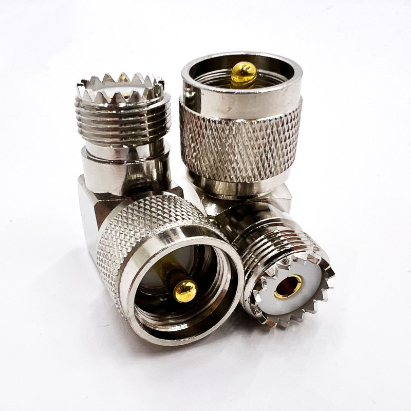 Переходник UHF-Male - N-Type-Female (коннектор папа - мама) угловой