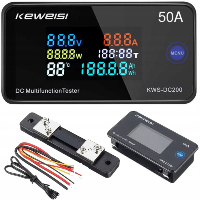 Цифровий ватметр DC 0-200V KWS-DC200-50A
