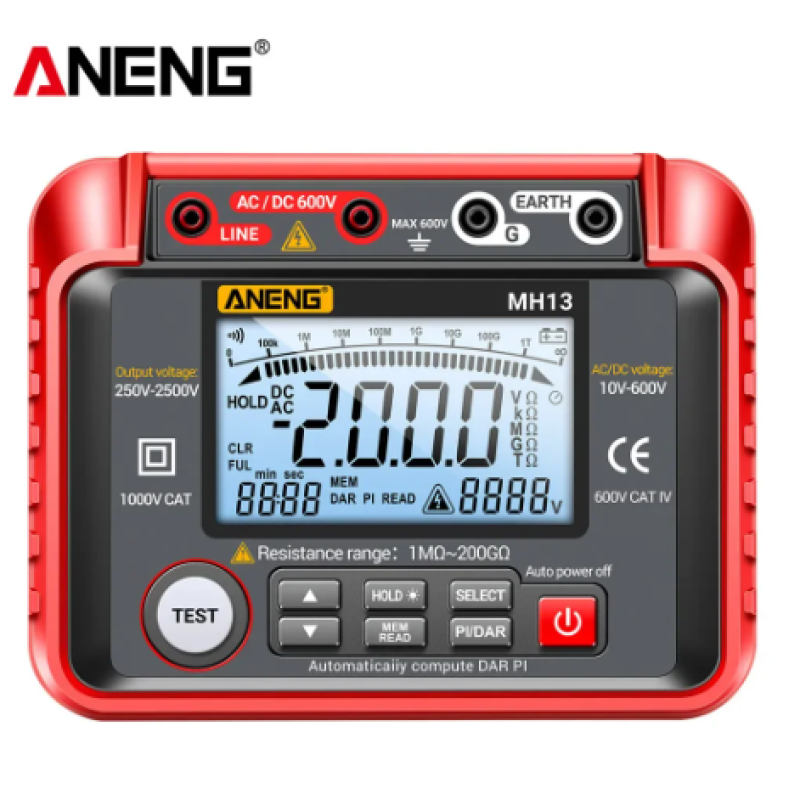 Цифровий тестер опору ізоляції ANENG MH13