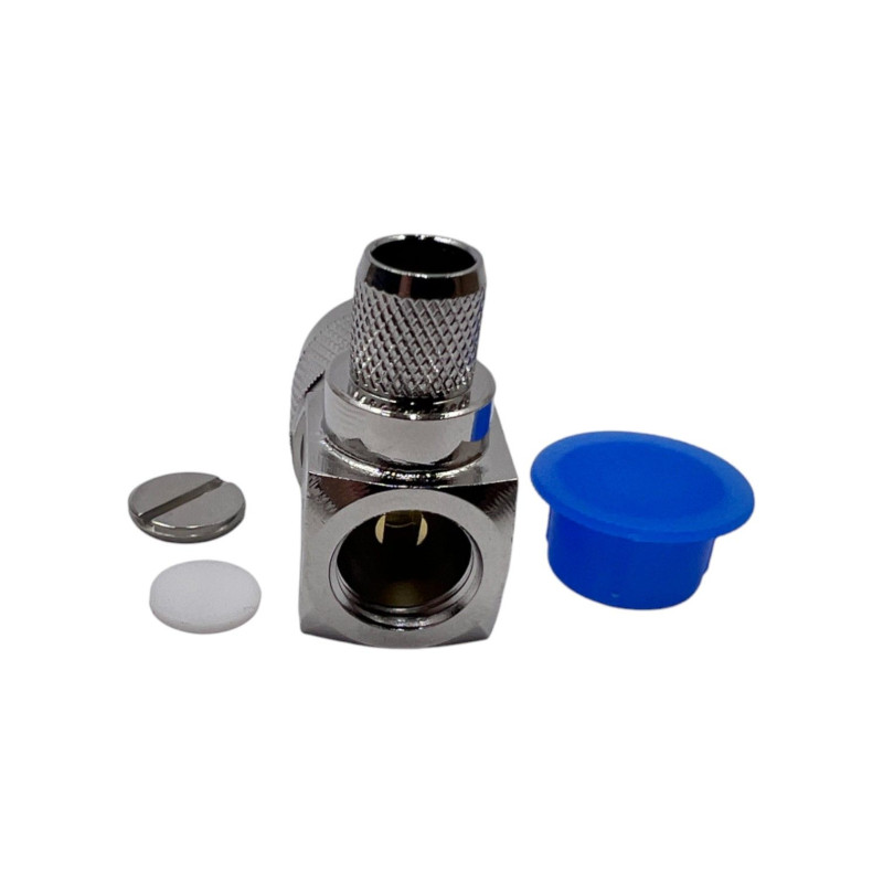 Роз'єм N-Type-Male на кабель RG-8/LMR400 під обтиск, кутовий