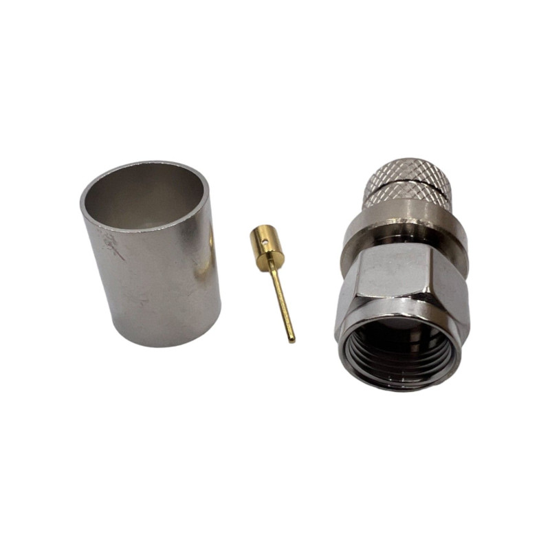 Разъем F-Male на кабель RG-213 под обжим