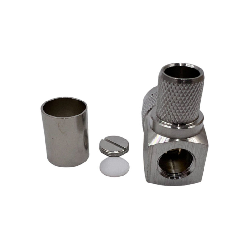 Роз'єм TNC-Male на кабель RG-8/LMR400 під обтиск, кутовий