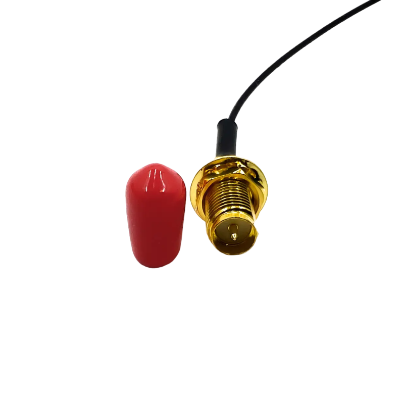 Пигтейл RP-SMA Female-U.FL-Female Bulkhead ВЧ кабель переходник 1,13 мм 15 см