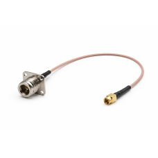 Пигтейл N-Type-Female Flange - SMA Male ВЧ кабель переходник RG316 длинна 30 см