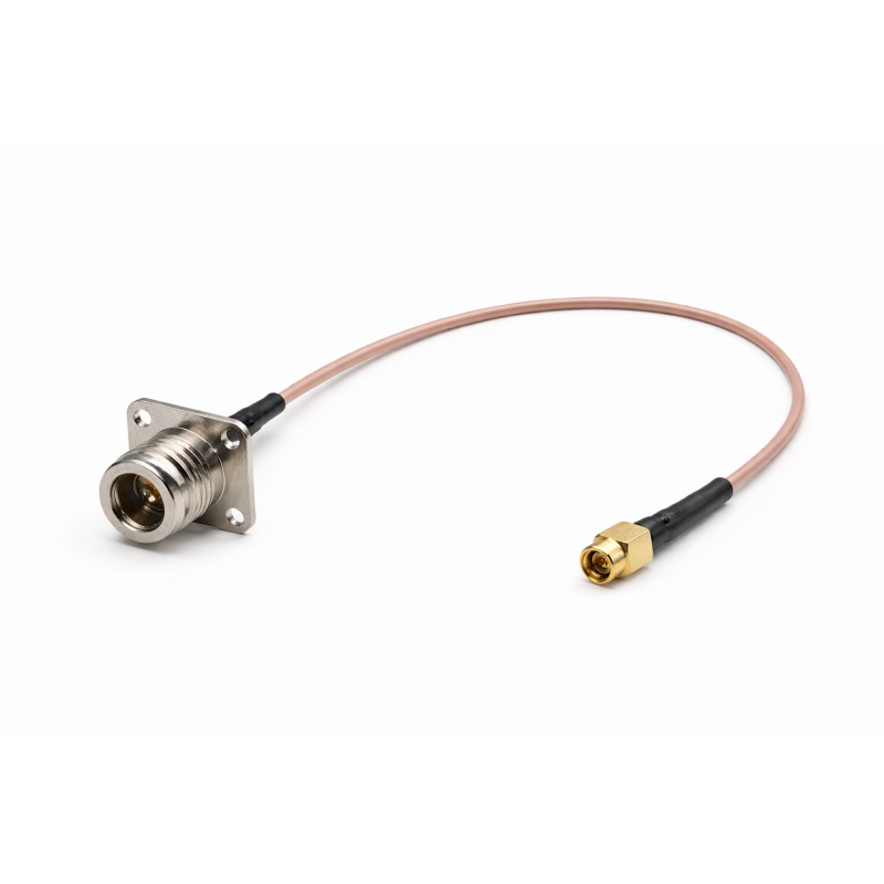 Пигтейл N-Type-Female Flange - SMA Male ВЧ кабель переходник RG316 длинна 30 см