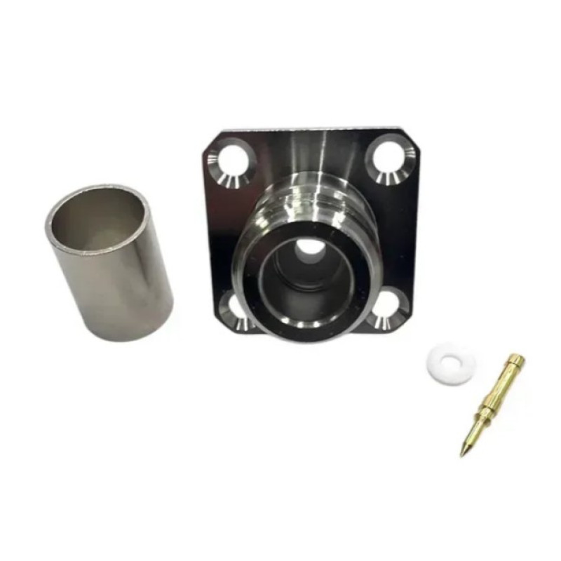 Роз'єм N-Type-Male на кабель RG-8/LMR400 на корпус, фланцевий