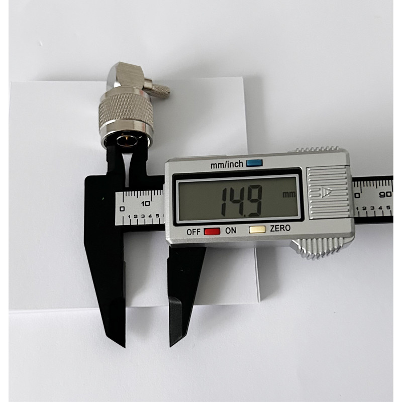 Роз'єм N-Type Male на кабель RG-58 під обтиск, кутовий