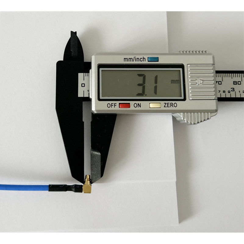 Пігтейл MMCX-90 - N-Type-F ВЧ кабель перехідник RG405 15 см, кутовий