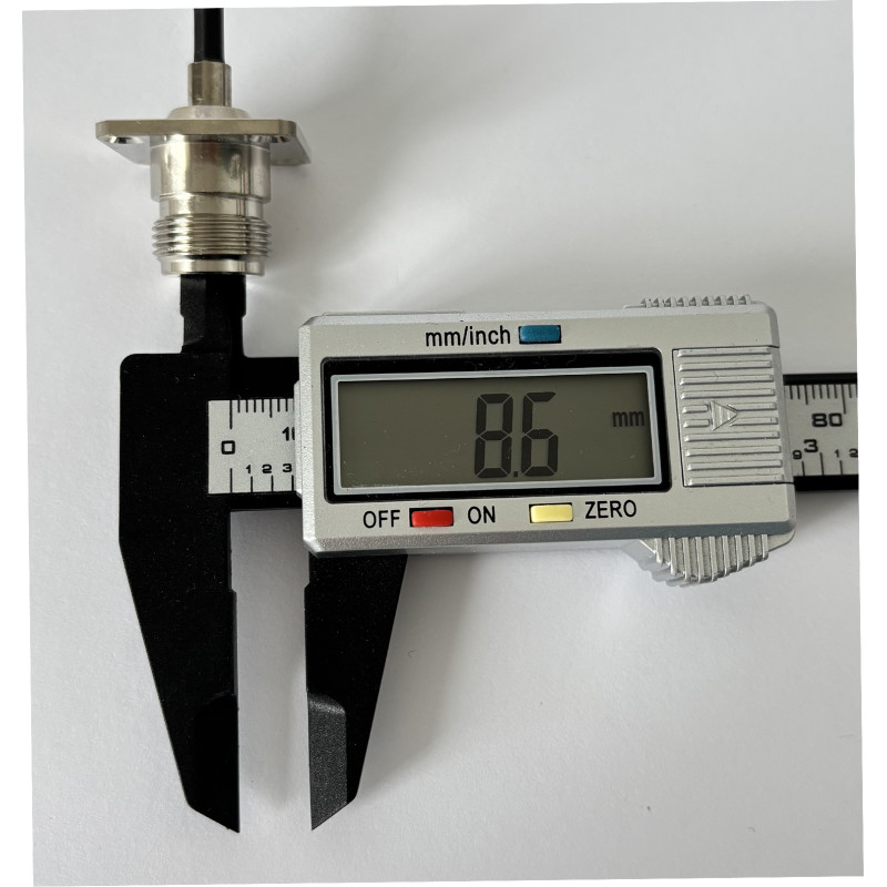 Пигтейл N-Type-Female (фланцевый) — MMCX-Male 90°, ВЧ кабель RG178, 25 см