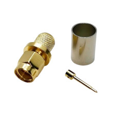 Коннектор разъем SMA на кабель LMR300, RG5, RG6, 5D-FB под обжим