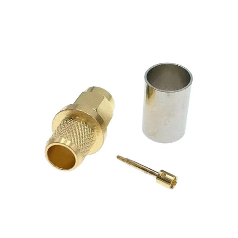 Конектор роз'єм SMA на кабель LMR300, RG5, RG6, 5D-FB під обжим