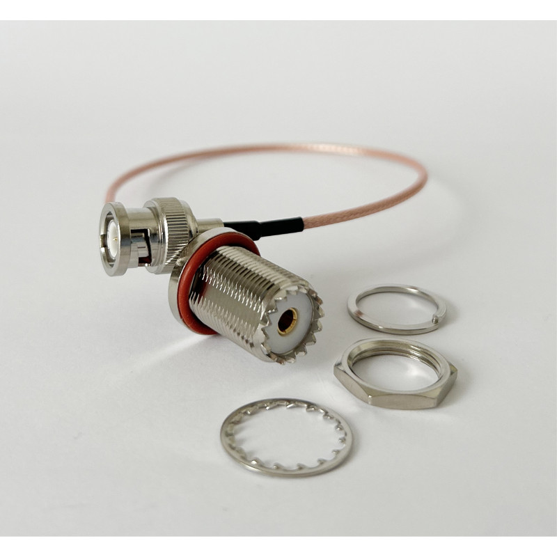 Пигтейл BNC-Male - UHF-Female ВЧ кабель переходник RG316 длинна 30 см