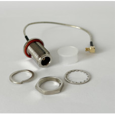 Пігтейл MCX-90 - N - Type-F ВЧ кабель перехідник RG405 20 см, кутовий Пігтейл MCX-90 - N - Type-F ВЧ кабель перехідник RG405 20 см, кутовий