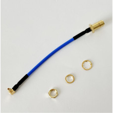 Пігтейл MMCX-Male - SMA-Female ВЧ кабель перехідник ss405 10 см кутовий